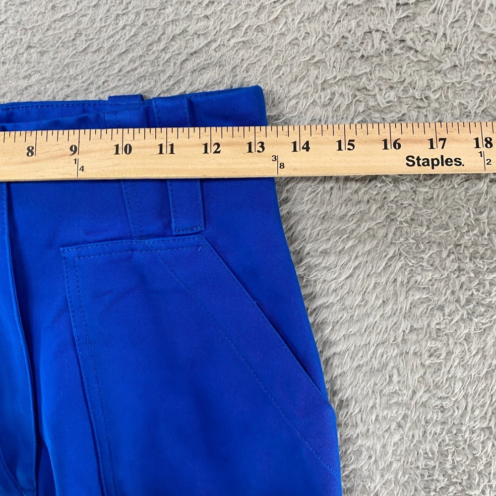 Sandro Skirt Womens 2 Blue Cotton Twill Mini High Waist Utility Pockets Summer - Picture 5 of 14